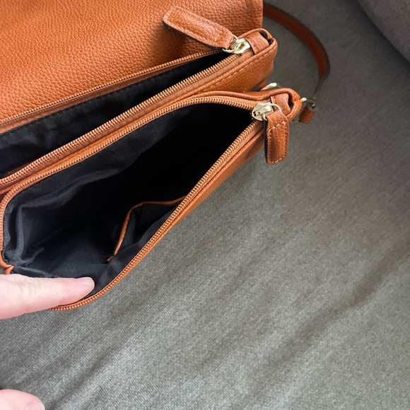 STREET LEVEL Demi Fold Over Vegan Leather Crossbody Bag - Picture 2 of 5